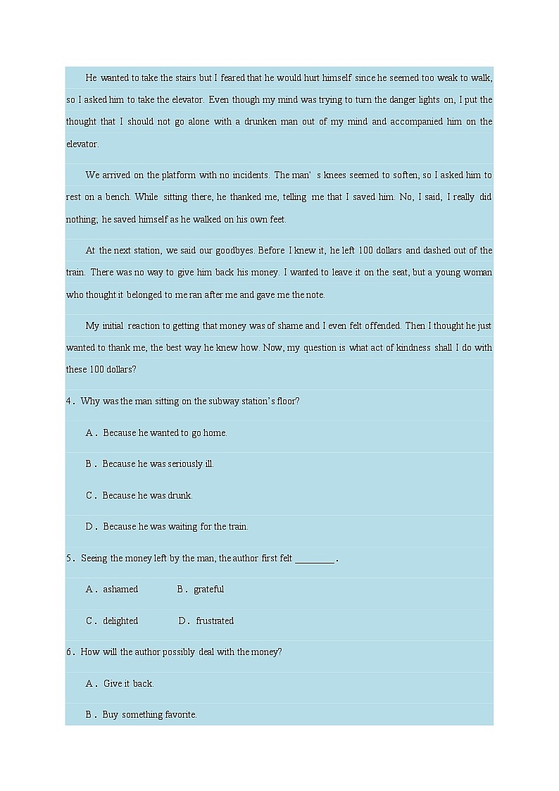 2021高考英语冲刺卷03（含解析）03