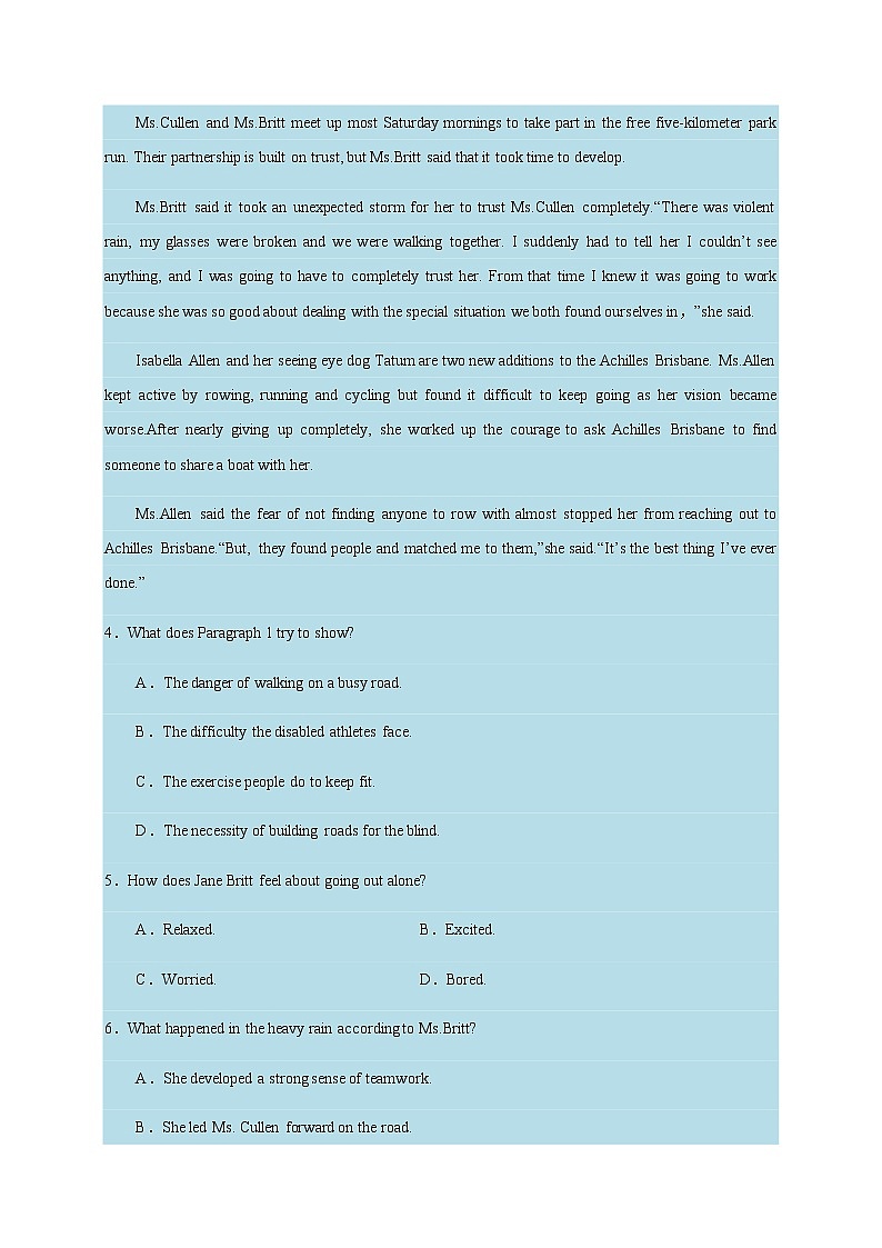 2021高考英语冲刺卷05（含解析）03