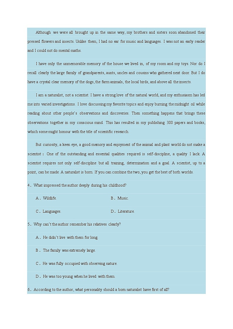 2021高考英语冲刺卷06（含解析）03