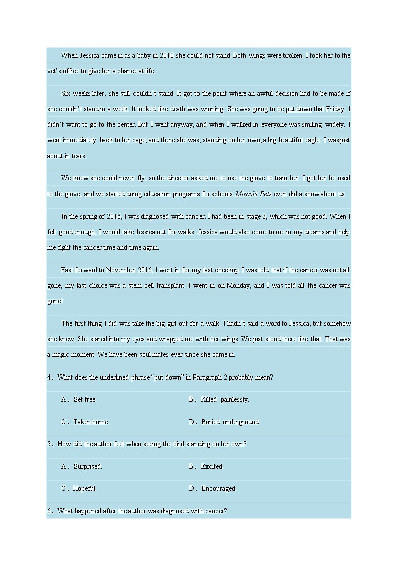 2021高考英语冲刺卷09（含解析）03