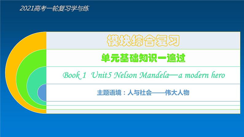 必修1 Unit5 Nelson Mandela—a modern hero（核心素养精讲课件）-2021年高考英语一轮复习学与练 (2)02