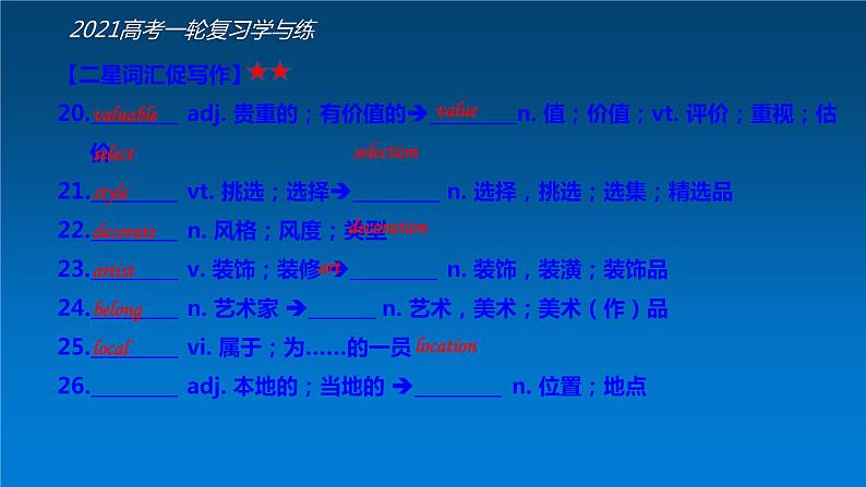 必修2 Unit1 Cultural relics（核心素养精讲课件）-2021年高考英语一轮复习学与练07