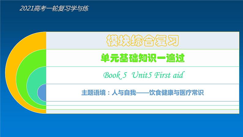 必修5 Unit5 First aid（核心素养精讲课件）-2021年高考英语一轮复习学与练02