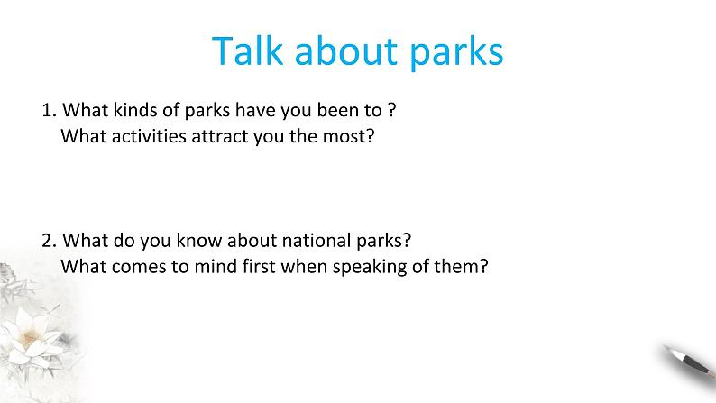 Unit 3 Fascinating parks Review 3.1 Reading and thinking 课件04