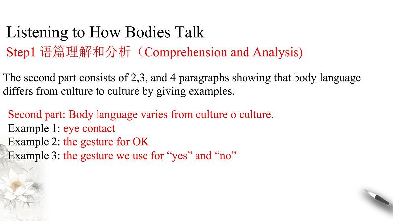 Unit 4 Body language Review4.1 Reading and thinking 课件07