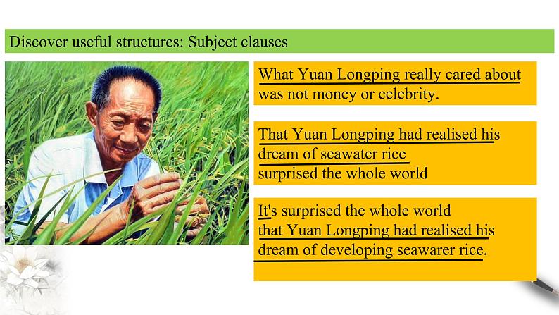 Unit 5 Working the land Review5.3 Learning about language 课件03