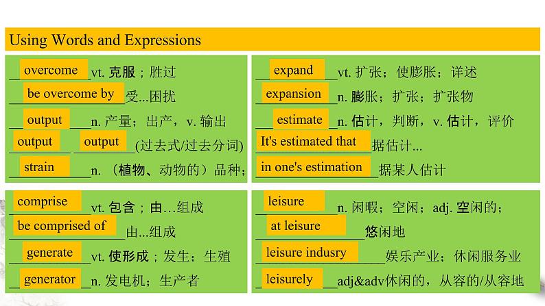 Unit 5 Working the land Review 课件04