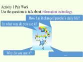 北師大版高中英語 必修第二冊 Unit 4 Information Technology—Topic Talk課件PPT+教案+學(xué)案