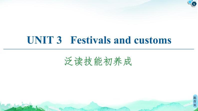 牛津译林版 (2019) Unit 3   Festivals and customs  课文泛读PPT课件+学案01