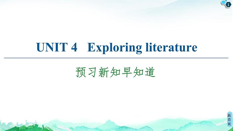 牛津译林版 (2019) Unit 4   Exploring literature 课前预习PPT课件+学案01