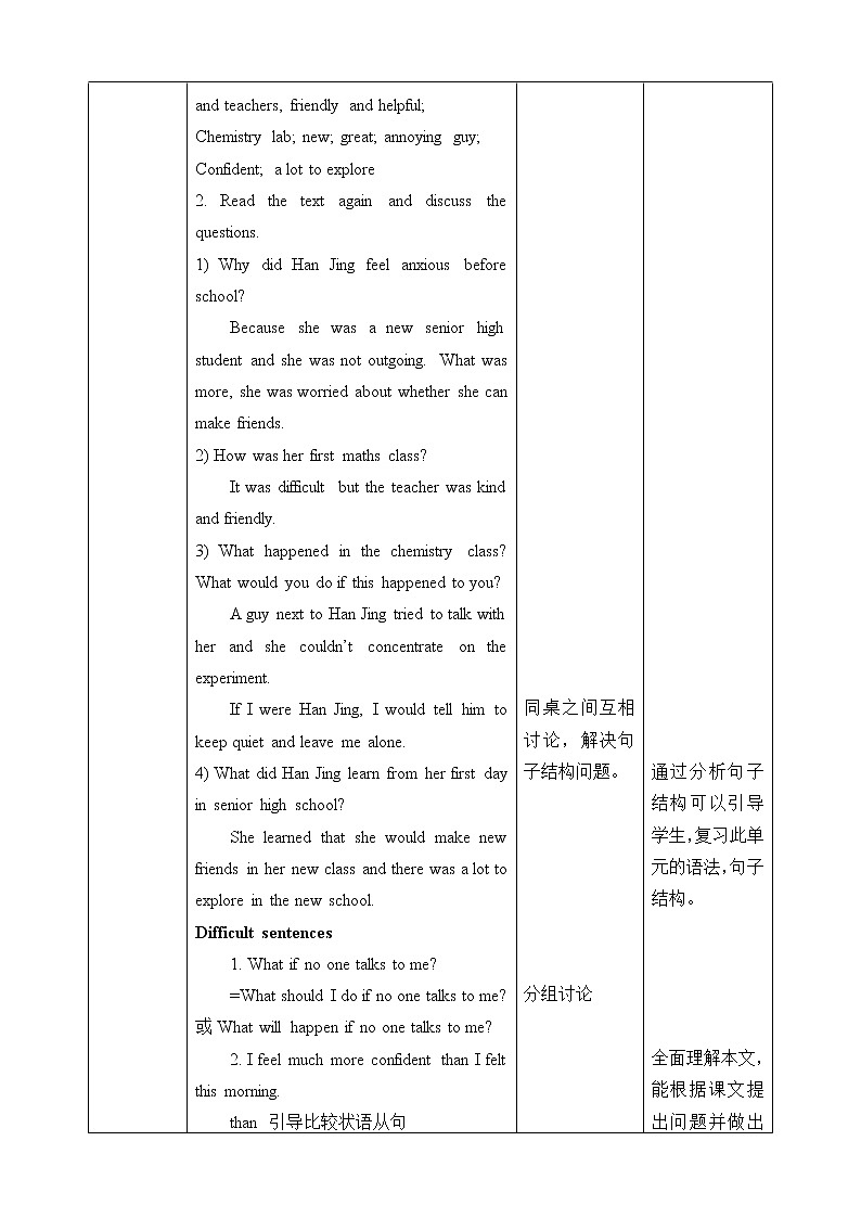 Welcome Unit-Reading and Thinking教案03
