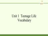 Unit 1  Teenage Life Vocabulary 课件