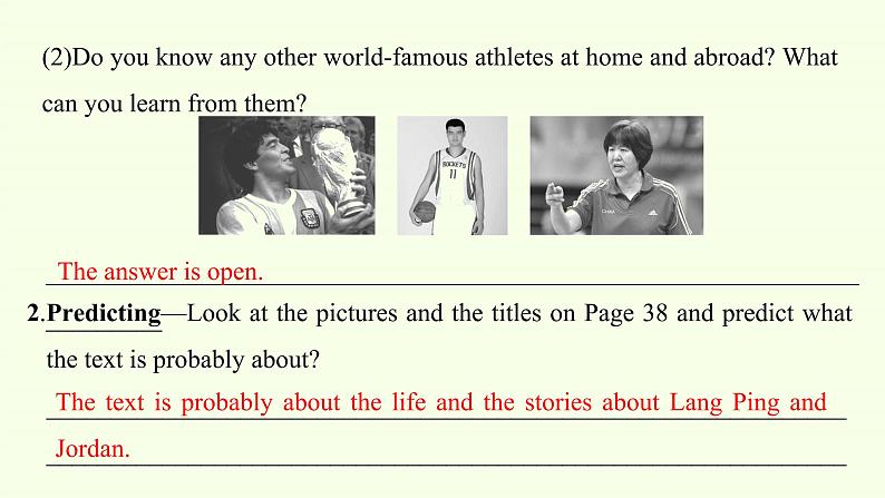 Unit 3 Sports and fitness Reading and Thinking (1) 课件04