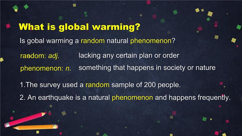 高二英语(人教版)-选修六 Unit 4 Global Warming(1)-课件08