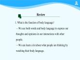 人教版(2019) 高二英语 选择性必修1 Unit4 Body Language  Listening and Speaking(Workbook)-课件