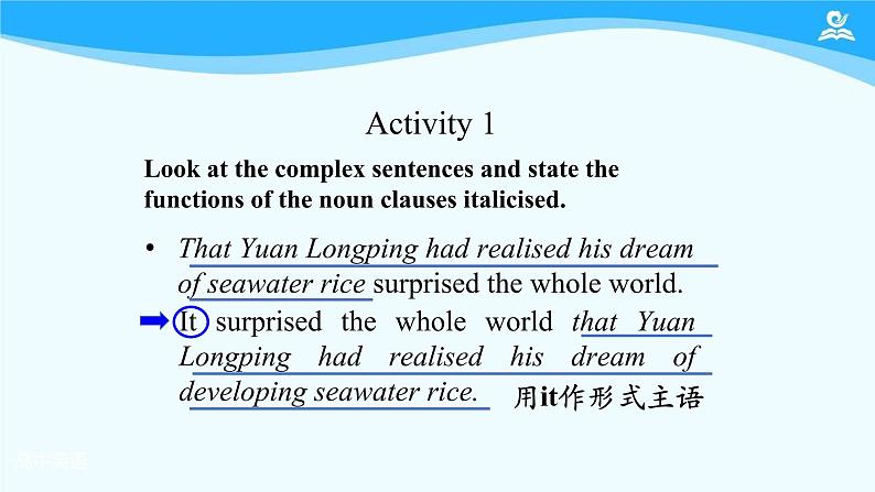 人教版(2019) 高二英语 选择性必修1 Unit5 Working the Land  Discover Useful Structures-课件07