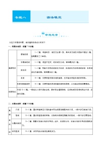 （新高考）2021届高考二轮复习专题八 语法填空 学生版