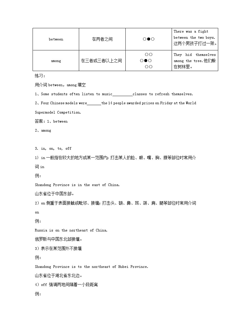 2021届高考英语二轮复习专题讲义全程跟踪专题四介词和介词短语03