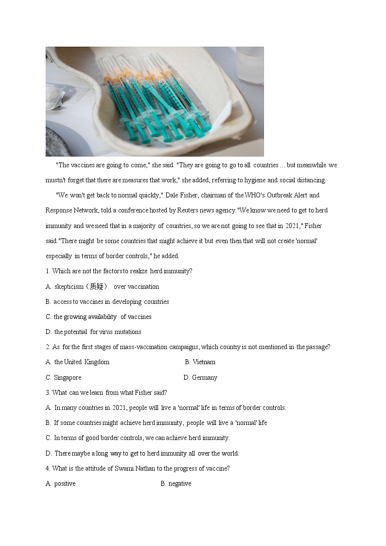 时文热点01--2021年高考英语时文热点之原创特训组合练（阅读理解+语法填空）第2页