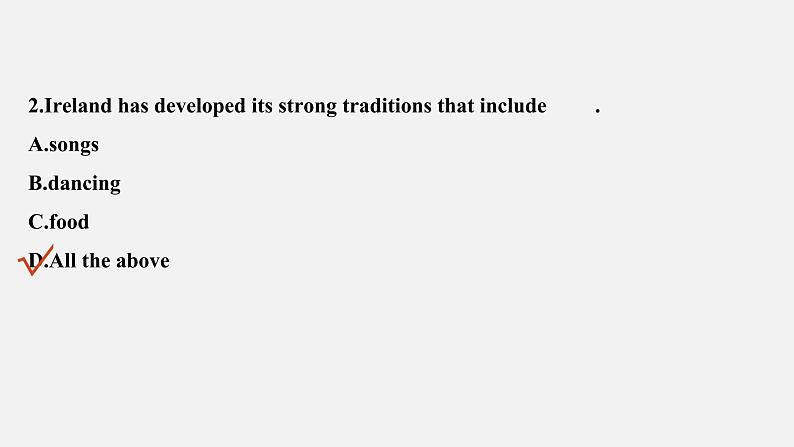 Unit 4 History and traditions 精品讲义课件Period Four　Listening and Talking，Reading for Writing，Assessing Your Progress & Video Time06