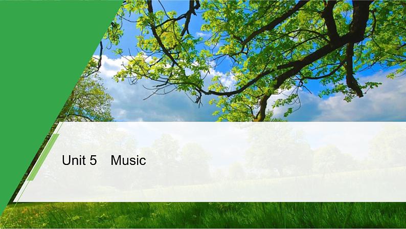 Unit 5 Music 精品讲义课件Period One　Listening and Speaking & Reading and Thinking—Comprehending01