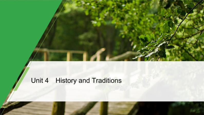 Unit 4 History and traditions 精品讲义课件Period Two　Listening and Speaking & Reading and Thinking—Language points01