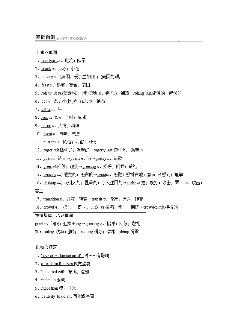 Book2 Unit 4 Period Four知识点　Listening and Talking，Reading for Writing，Assessing Your Progress & Video Time02