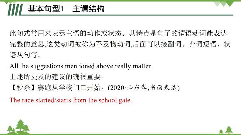 2021届高考英语一轮复习 写作突破板块1 抓基础---写对八种基本句型课件02