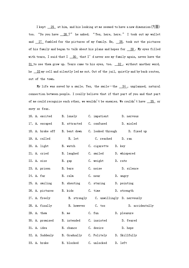 高中英语 Unit3 Australia 专项训练2 新人教版选修903