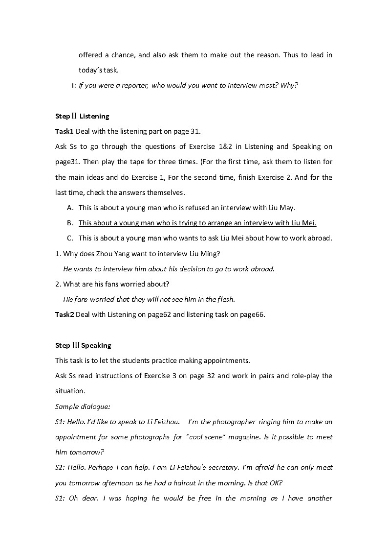 高中英语同步经典教案：unit 4 making the news period 5（人教版必修5）02