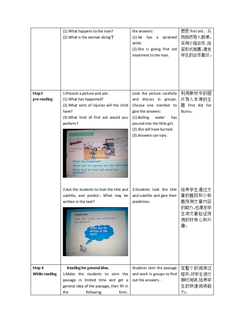 高中英语同步经典教案：unit 5 first aid reading 1（人教版必修5）02