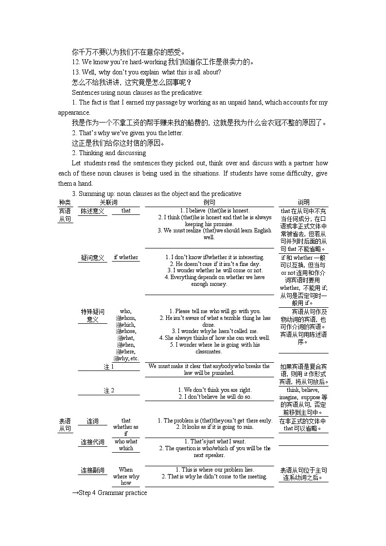 高中英语人教版必修3教案：Unit 3 Period 3　Learning about language Grammar03