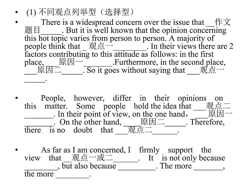 高考英语复习课件：高考写作6类背诵宝典 6.书面表达精品模板07