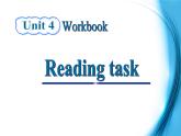 高中英语（人教版）选修九 同步课件 U4P4 Workbook-reading task