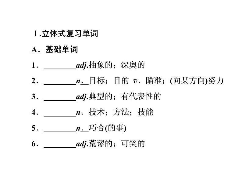 高二英语（人教版选修6）教学精品课件：单元归纳提升102