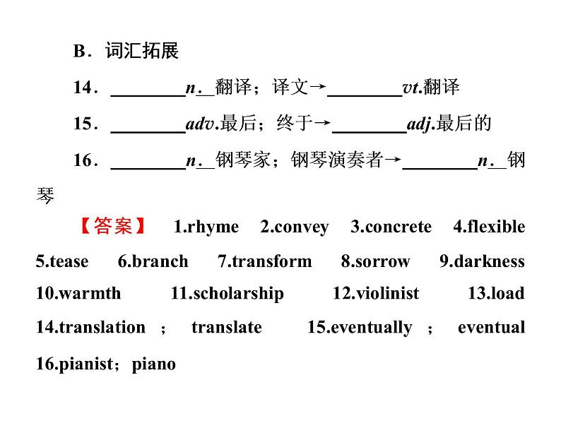 高二英语（人教版选修6）教学精品课件：单元归纳提升204