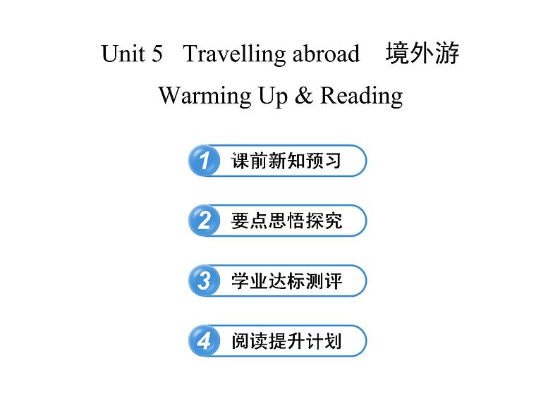 高中英语课件 选修七：Unit 5 Warming Up & Reading01