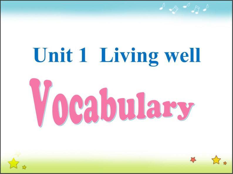 高中英语人教版选修7课件：Unit 1 Period 2 Vocabulary01