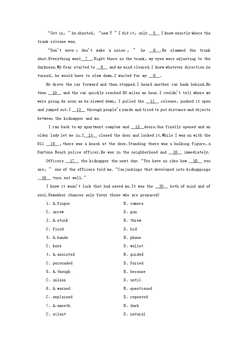 2018版高考英语（课标通用）大一轮复习课时作业：必修二 Unit 1 Cultural relics Word版含答案 练习03