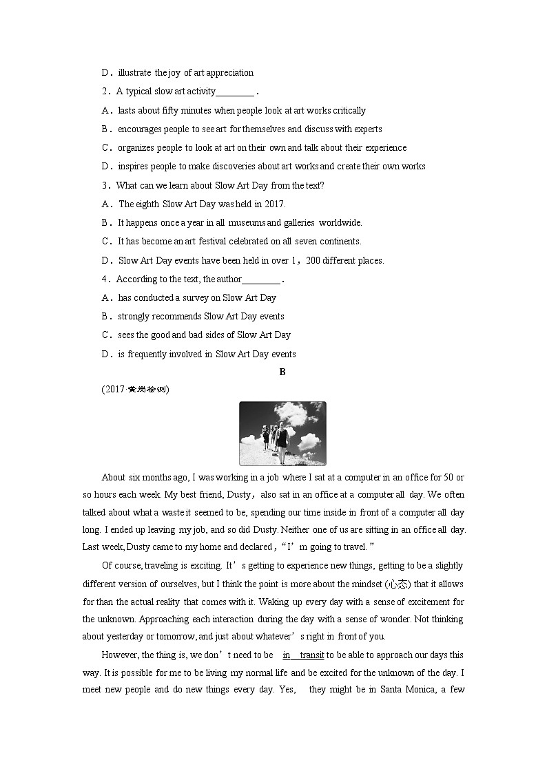 2018届高三英语二轮复习试题：阅读提速练（五） Word版含解析02