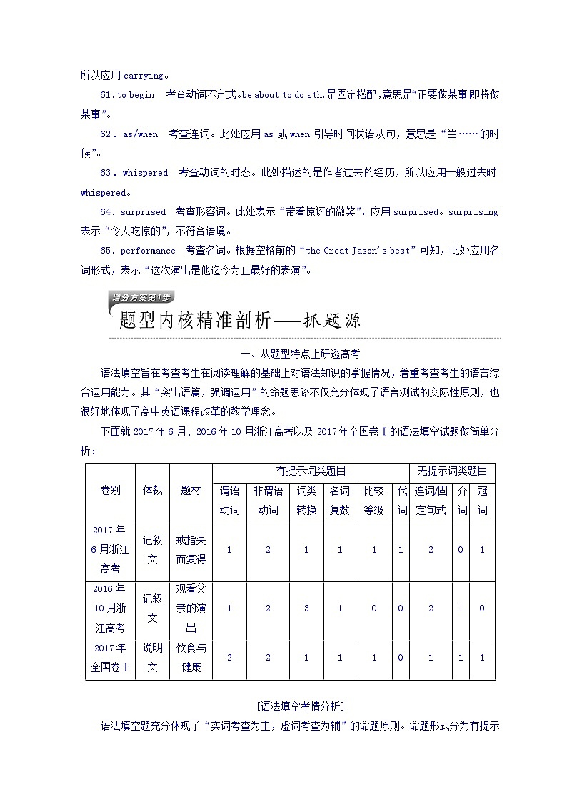 2018版高考英语二轮专题复习突破讲义：专题四 语法填空 Word版含答案03