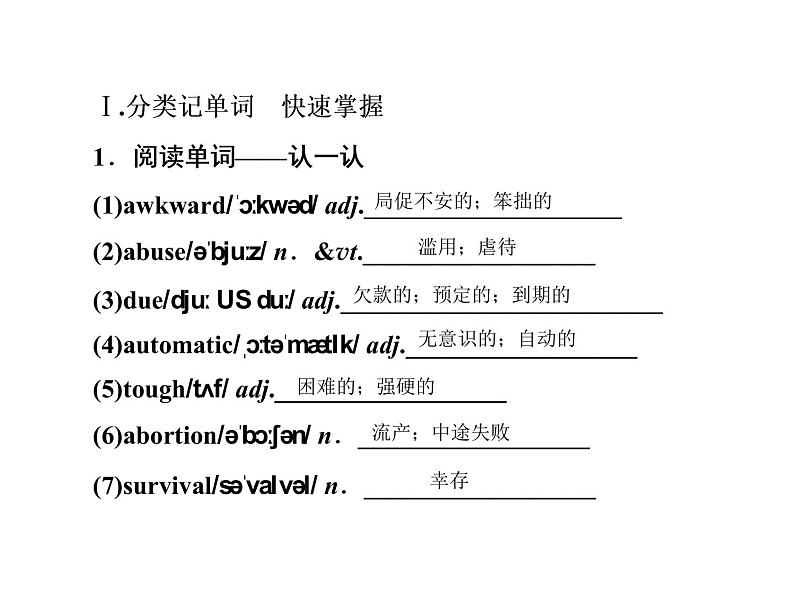 2021版高考英语（课标通用）大一轮复习课件：必修六 Unit 3 A healthy life03