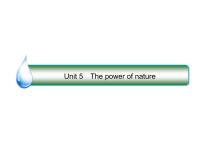 2021版高考英语（课标通用）大一轮复习课件：必修六 Unit 5 The power of nature