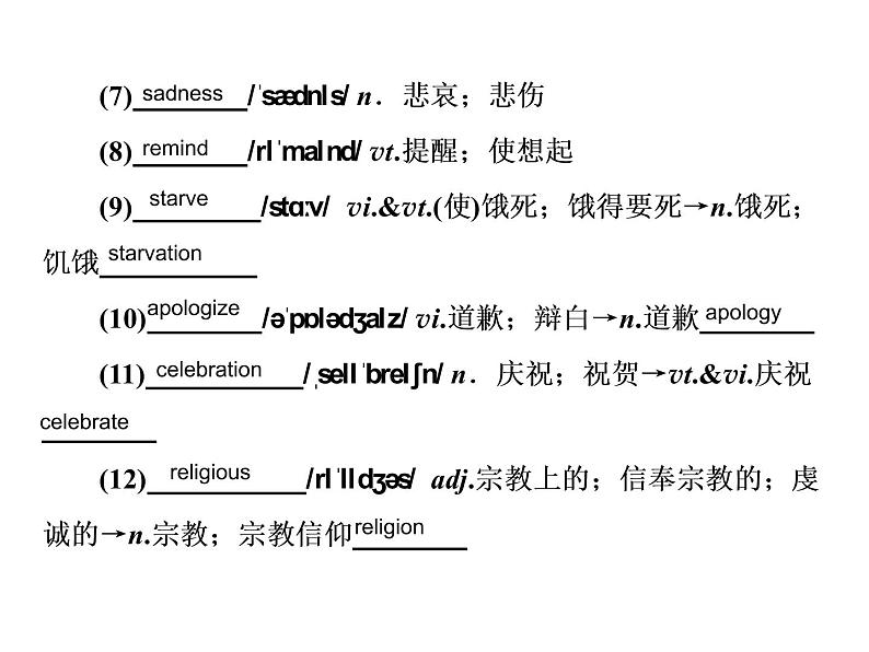 2021版高考英语（课标通用）大一轮复习课件：必修三 Unit 1 Festivals around the world05