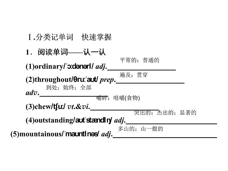 2021版高考英语（课标通用）大一轮复习课件：必修四 Unit 3 A taste of English humour03