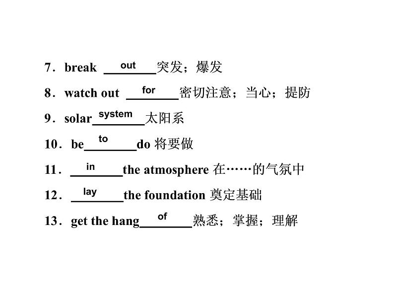 2021版高考英语（课标通用）大一轮复习课件：必修三 Unit 4 Astronomy：the science of the stars08