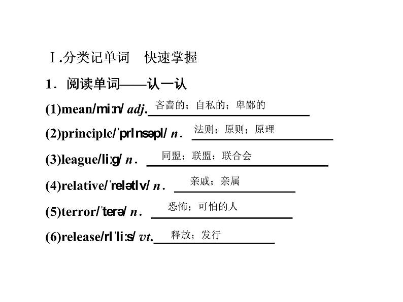 2021版高考英语（课标通用）大一轮复习课件：必修一 Unit 5 Nelson Mandela—a modern hero03