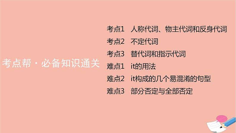 全国版2021版高考英语大一轮备考复习第二部分语法知识贯通专题五代词课件08