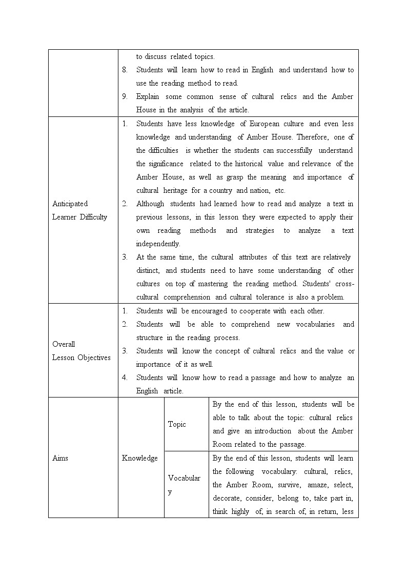 Unit 1 Cultural Heritage 教案02
