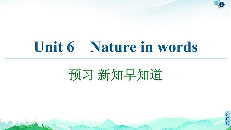 外研版（2019）高中英语 选择性必修第三册 Unit 6　Nature in words课件+学案+作业（共19份打包）01